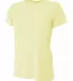 NW3201 A4 Women's Cooling Performance Crew T-Shirt LIGHT YELLOW front view