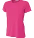 NW3201 A4 Women's Cooling Performance Crew T-Shirt FUCHSIA front view