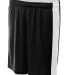 NW5284 A4 Ladies Reversible Moisture Management 8" BLACK/ WHITE front view