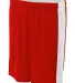 NW5284 A4 Ladies Reversible Moisture Management 8" SCARLET/ WHITE front view