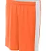 NW5284 A4 Ladies Reversible Moisture Management 8" ORANGE/ WHITE front view