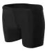 NW5313 A4 Women's 4" Compression Short BLACK front view