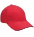 PE102 Adams Polyester Performer Cap in Red/ black front view