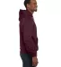 Champion S700 Logo 50/50 Pullover Hoodie in Maroon side view