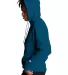 Champion S700 Logo 50/50 Pullover Hoodie in Late night blue side view