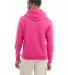 Champion S700 Logo 50/50 Pullover Hoodie in Wow pink back view