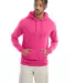 Champion S700 Logo 50/50 Pullover Hoodie in Wow pink front view