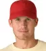 SH101 Adams Sunshield Unconstructed Blended Cap wi NAUTICAL RED front view