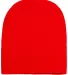 Y1500 Yupoong Heavyweight Knit Cap in Red front view