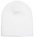 Y1500 Yupoong Heavyweight Knit Cap in White front view