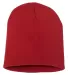 Y1500 Yupoong Heavyweight Knit Cap in Red back view