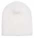Y1500 Yupoong Heavyweight Knit Cap in White back view