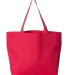 8503 Liberty Bags 12 Ounce Cotton Canvas Tote Bag RED back view