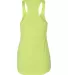 Next Level 6933 The Terry Racerback Tank NEON YELLOW back view