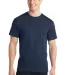 PC150 Port & Company Essential Ring Spun Cotton T- Navy front view