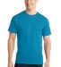 PC150 Port & Company Essential Ring Spun Cotton T- Turquoise front view