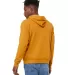 BELLA+CANVAS 3719 Unisex Cotton/Polyester Pullover in Heather mustard back view