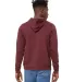 BELLA+CANVAS 3719 Unisex Cotton/Polyester Pullover in Heather maroon back view