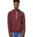 BELLA+CANVAS 3719 Unisex Cotton/Polyester Pullover in Heather maroon front view