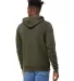 BELLA+CANVAS 3719 Unisex Cotton/Polyester Pullover in Military green back view