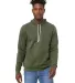 BELLA+CANVAS 3719 Unisex Cotton/Polyester Pullover in Military green front view