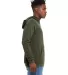BELLA+CANVAS 3719 Unisex Cotton/Polyester Pullover in Military green side view