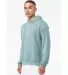 BELLA+CANVAS 3719 Unisex Cotton/Polyester Pullover in Hthr blue lagoon side view