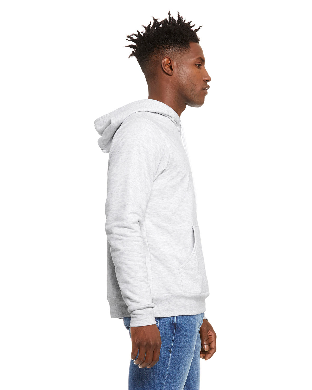 BELLA+CANVAS 3719 Unisex Cotton/Polyester Pullover ASH side view
