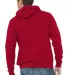 BELLA+CANVAS 3719 Unisex Cotton/Polyester Pullover in Red back view