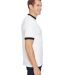 710 Augusta Sportswear Ringer T-Shirt in White/ black side view