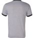 710 Augusta Sportswear Ringer T-Shirt in Athletic heather/ black back view