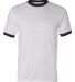 710 Augusta Sportswear Ringer T-Shirt WHITE/ BLACK
