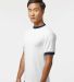 710 Augusta Sportswear Ringer T-Shirt in White/ navy side view