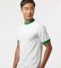 710 Augusta Sportswear Ringer T-Shirt in White/ kelly side view