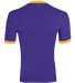 710 Augusta Sportswear Ringer T-Shirt in Purple/ gold back view