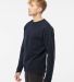 SS3000 Independent Trading Co. Crewneck Sweatshirt in Classic navy side view
