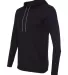 Anvil 987 by Gildan Long-Sleeve Hooded T-Shirt BLACK/ DARK GREY side view