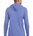 Anvil 987 by Gildan Long-Sleeve Hooded T-Shirt in Hth blu/ neo yel back view