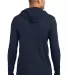 Anvil 987 by Gildan Long-Sleeve Hooded T-Shirt in Navy/ dark grey back view
