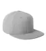 110F Flexfit Wool Blend Flat Bill Snapback Cap  in Heather grey front view