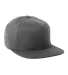 110F Flexfit Wool Blend Flat Bill Snapback Cap  in Dark grey front view