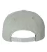 110F Flexfit Wool Blend Flat Bill Snapback Cap  in Heather grey back view
