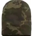 SP08 Sportsman 8 Inch Knit Beanie  in Green camo front view