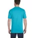 780 Anvil Middleweight Ringspun T-Shirt in Pool blue back view
