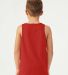 BELLA 3480Y Unisex Youth Cotton Tank Top in Red back view