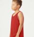 BELLA 3480Y Unisex Youth Cotton Tank Top in Red side view