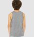 BELLA 3480Y Unisex Youth Cotton Tank Top in Athletic heather back view