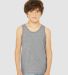 BELLA 3480Y Unisex Youth Cotton Tank Top in Athletic heather front view