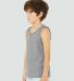 BELLA 3480Y Unisex Youth Cotton Tank Top in Athletic heather side view