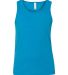 BELLA 3480Y Unisex Youth Cotton Tank Top in Neon blue front view